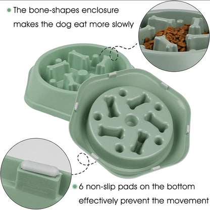 Slow Feeder Dog Bowl | Anti-Choking, Anti-Slip, Puzzle Design