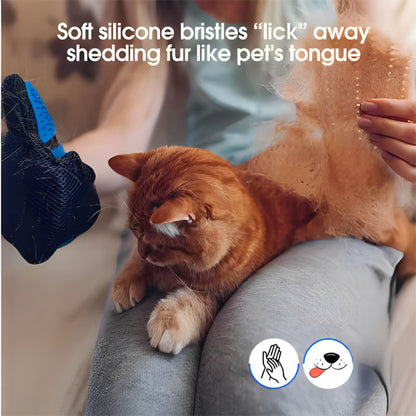 Pet Hair DE shedding Glove | Gentle Silicone Grooming Brush