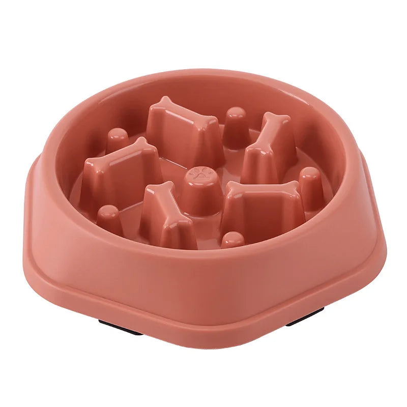 Pink dog bowl
