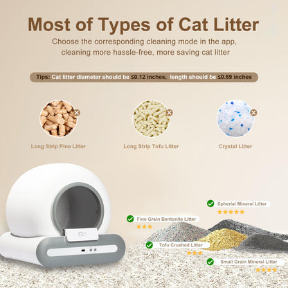 Automatic Cat Litter Box - Self Cleaning & App Controlled
