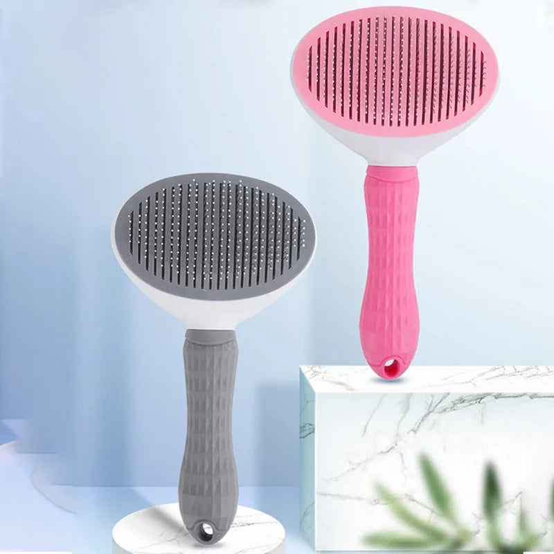 Pet Hair Brush: Stainless Steel Comb for Dogs & Cats