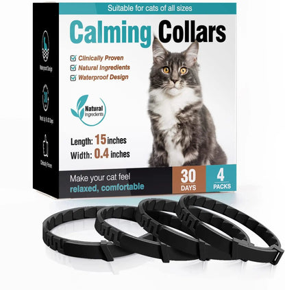 Pet Calming Collars - 3/4 Pack Anxiety Relief for Dogs & Cats