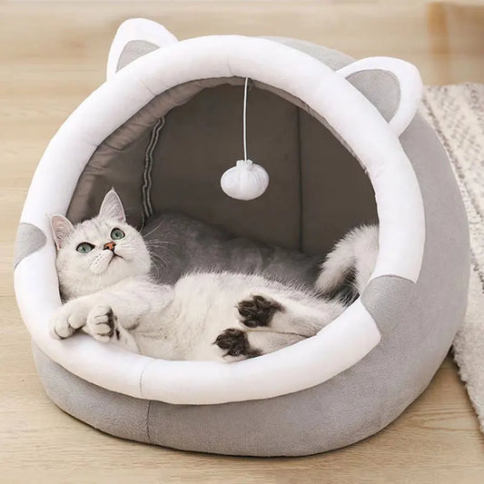 Pet Tent Cave Bed | Cosy Cat & Dog Self-Warming Hut