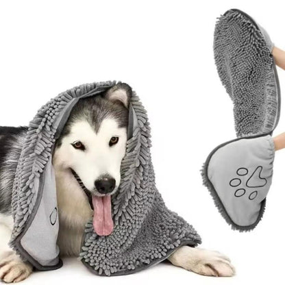 Quick-Drying Pet Bath Towel - Soft Absorbent Cat & Dog Wrap