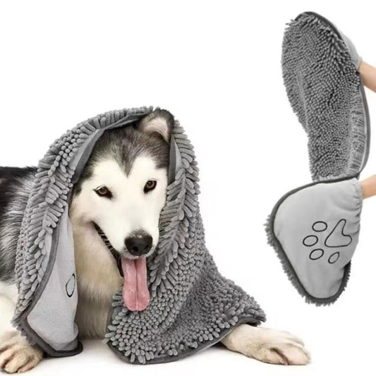 Quick-Drying Pet Bath Towel - Soft Absorbent Cat & Dog Wrap