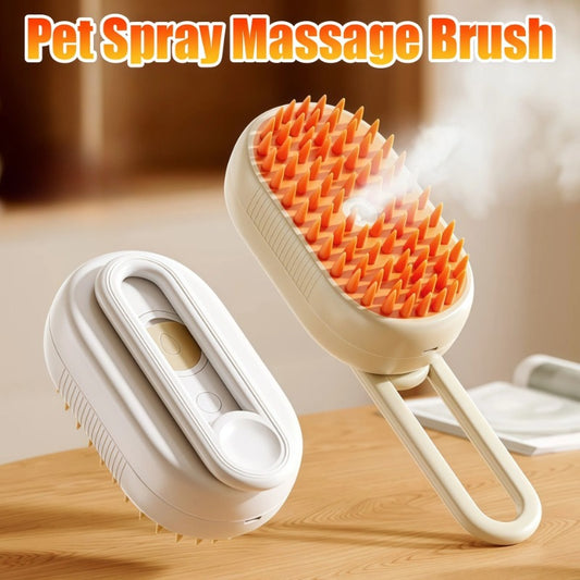 Steamy Cat Dog Brush | 3-in-1 Grooming, Massage & Clean