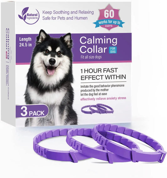 Pet Calming Collars - 3/4 Pack Anxiety Relief for Dogs & Cats
