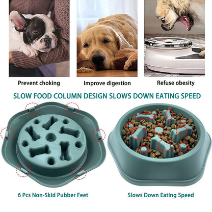 Slow Feeder Dog Bowl | Anti-Choking, Anti-Slip, Puzzle Design