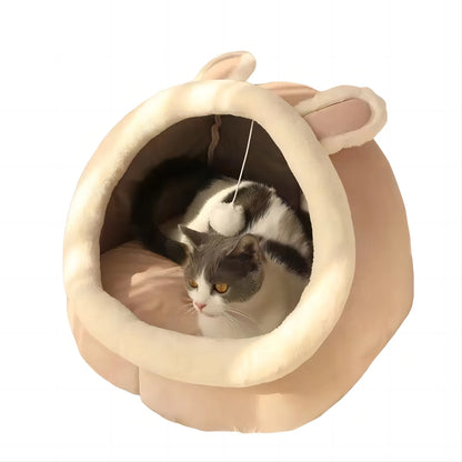 Pet Tent Cave Bed | Cosy Cat & Dog Self-Warming Hut