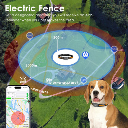 Waterproof 4G GPS Dog Tracker - Instant Alerts & Safe Zones