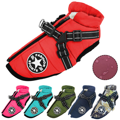 Winter Dog Coat - Waterproof, Warm, with Harness for All Sizes