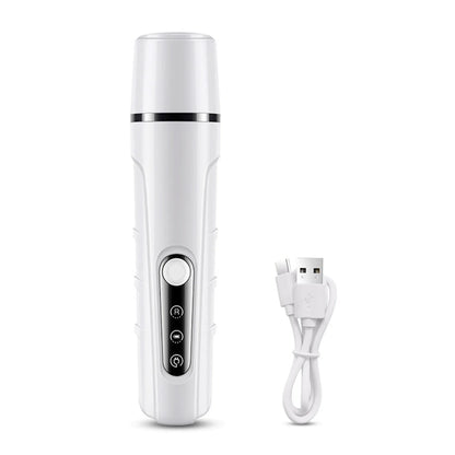LED Pet Nail Trimmer - USB Rechargeable, Low Vibration, Safe