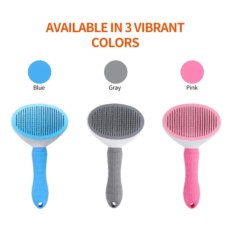 Pet Hair Brush: Stainless Steel Comb for Dogs & Cats