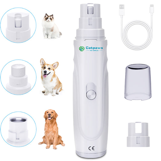 Electric Dog Nail Grinder - Quiet USB Rechargeable Pet Trimmer