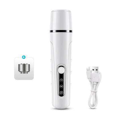 LED Pet Nail Trimmer - USB Rechargeable, Low Vibration, Safe