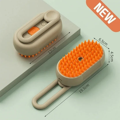 Steamy Cat Dog Brush | 3-in-1 Grooming, Massage & Clean