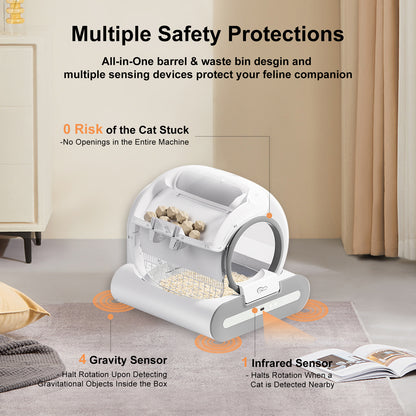 Automatic Cat Litter Box - Self Cleaning & App Controlled