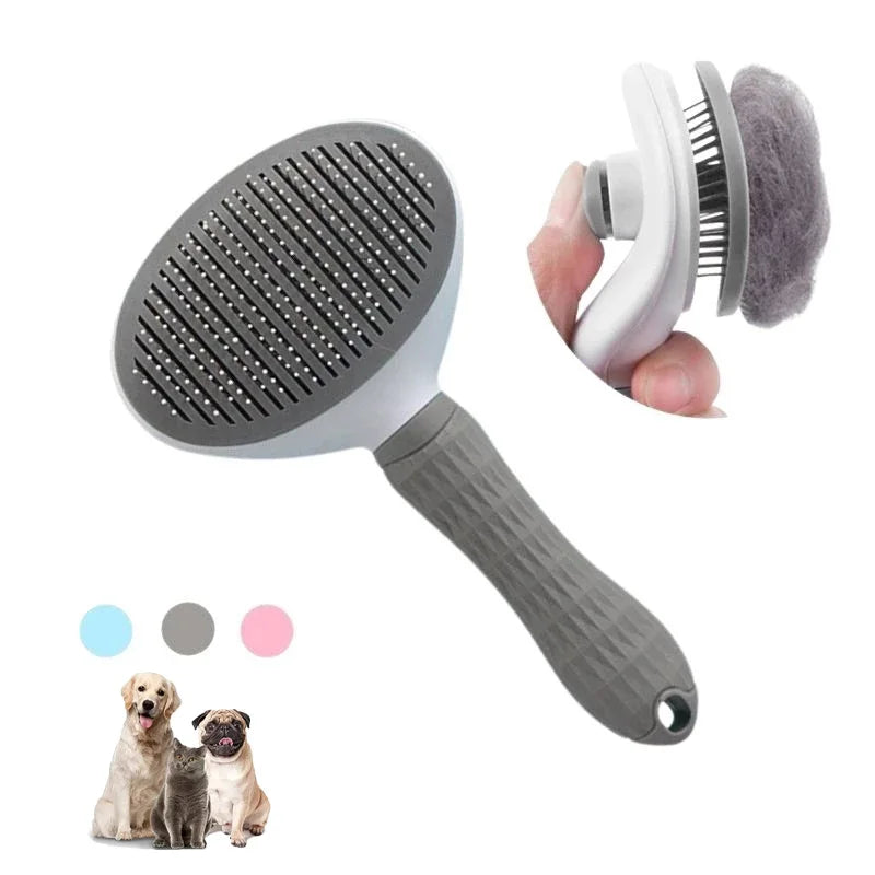 Pet Hair Brush: Stainless Steel Comb for Dogs & Cats