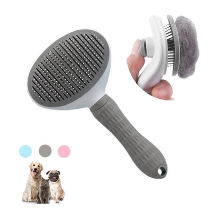Pet Hair Brush: Stainless Steel Comb for Dogs & Cats