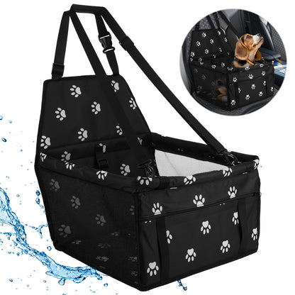 Dog Car Seat Booster with Safety Belt - Waterproof & Foldable