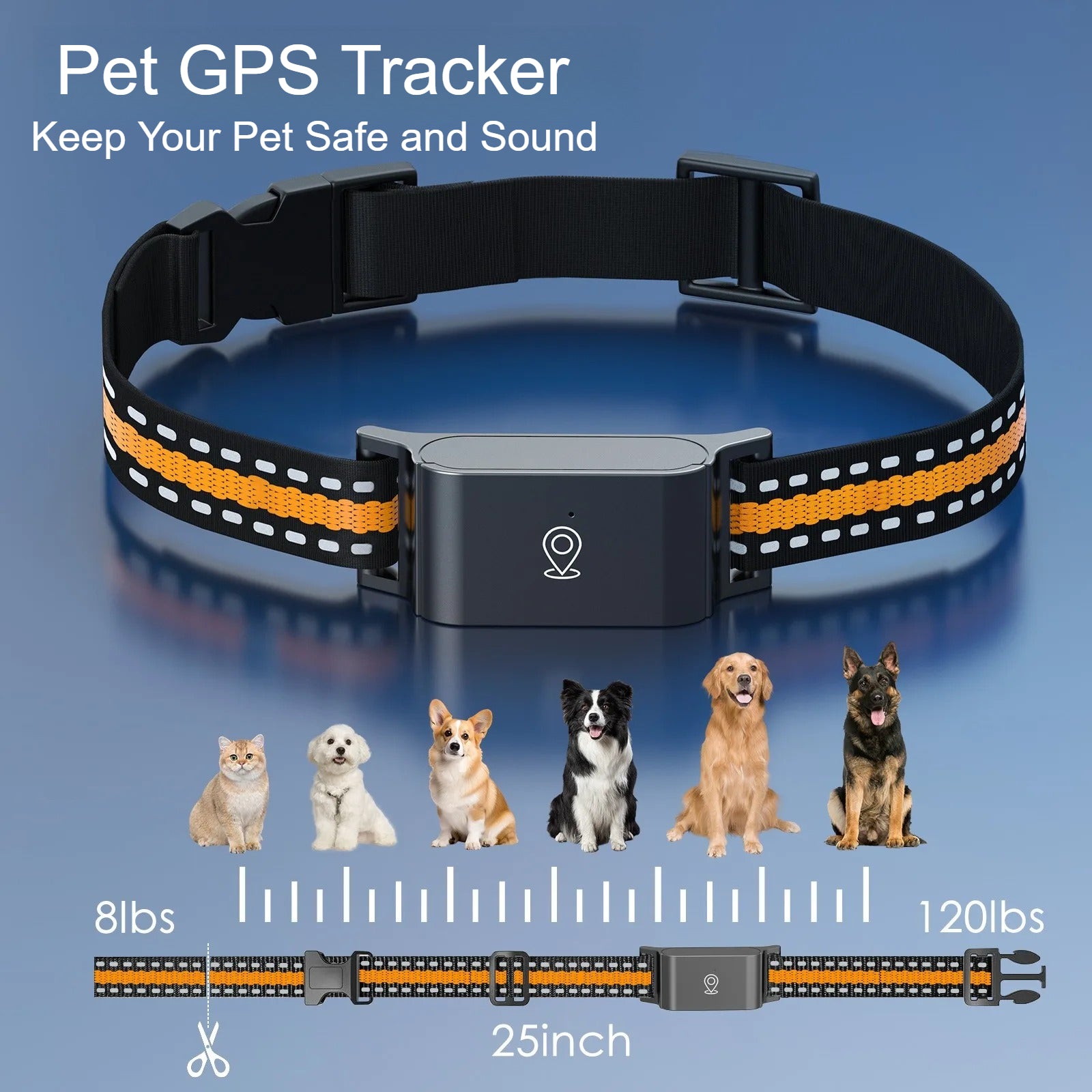 Waterproof 4G GPS Dog Tracker - Instant Alerts & Safe Zones