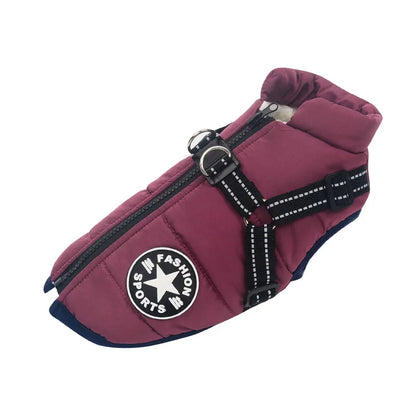 Winter Dog Coat - Waterproof, Warm, with Harness for All Sizes