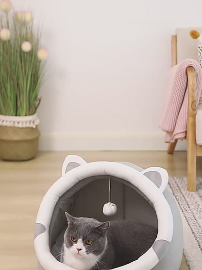 Pet Tent Cave Bed | Cosy Cat & Dog Self-Warming Hut